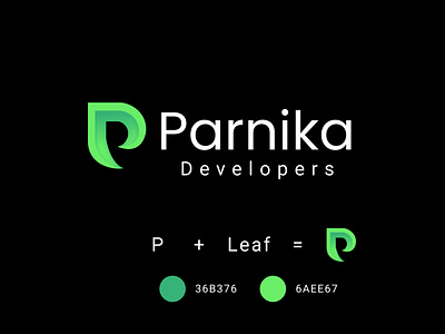 Logo Design P + Leaf