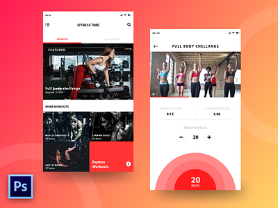 Fitness Time exercise fitness grapic design gym ui ux