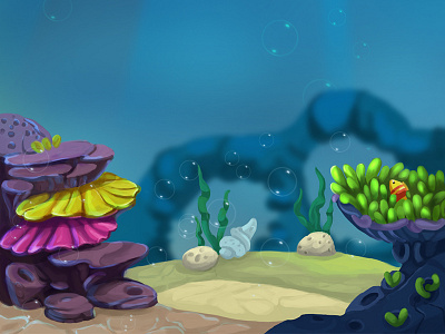 "Sea Quest" background background game illustration photoshop