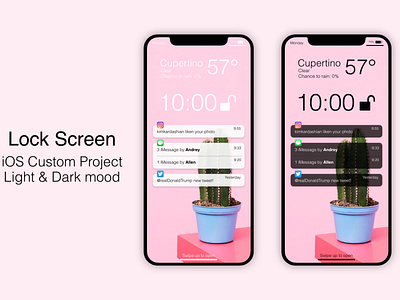 iOS Lock Screen mockups