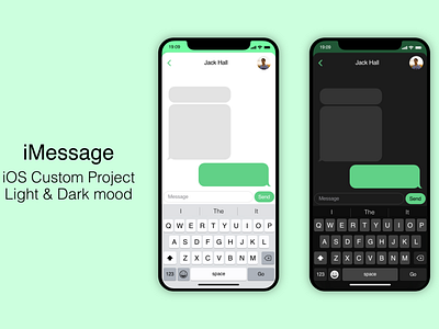 iOS iMessage chat mockup by Daniel Curcione on Dribbble