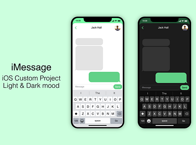 iOS iMessage chat mockup adobexd chat chat app design design app ios message mobile mockup mockup design redesign ui ux