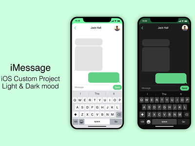 iOS iMessage chat mockup