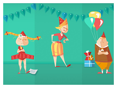 Waiting for the Cake animation character design children design illustration infographic motion graphics yeahhaus