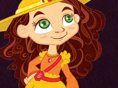 Safari children cute girl illustration safari storybook