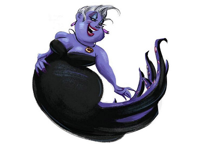 Ursula character design cute disney illustration octopus the little mermaid ursula