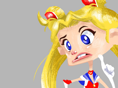 Scouts WIP cute illustration painting sailor moon wip