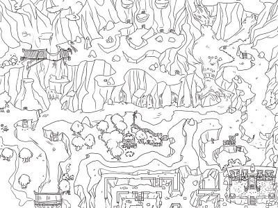 This is a map. alttp illustration linework map