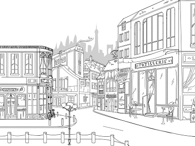 StarDust Linework animation background environment french line sketch stardust yeahhaus
