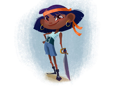 Pirate Girl character design cute illustration pirate