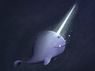 Unicorn of the Sea animal bright bubbles cute illustration magical narwhal sea unicorn water