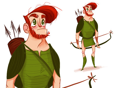 Robin Hood character design illustration monthly challenge planet pulp robin hood