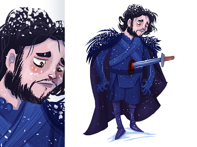Jon Snow 10 days of thrones character design game of thrones got hbo jon snow