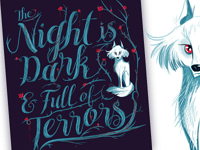 The Night Is Dark & Full Of Terrors 10 days of thrones character design game of thrones ghost got hbo