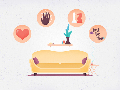 Relax couch illustration relax