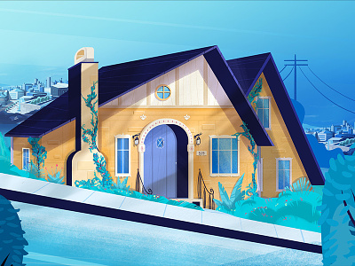 519 Haus concept house illustration style frame yeah haus