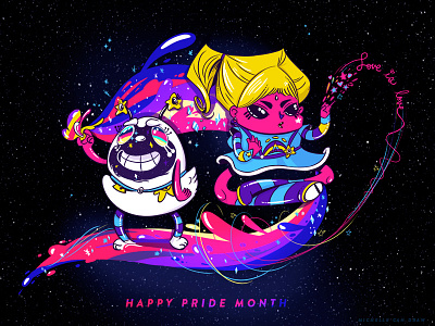 Happy Pride Month! ally illustration pride rainbow brite