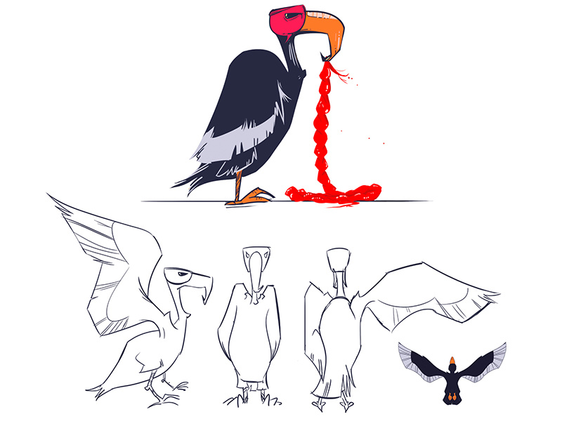Vulture Design for #LastSelfie animation character design underpants illustration design yeahhaus lastselfie