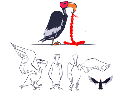 Vulture Design for #LastSelfie animation character design design illustration lastselfie underpants yeahhaus