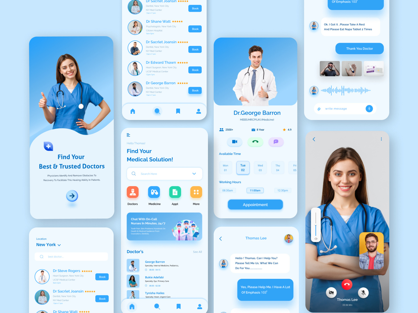 Medical & Doctor Appointment App by Mrinal Hossain on Dribbble