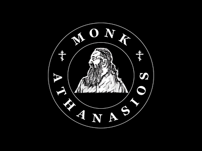 Monk Athanasios Avatar Logo design graphic design illustration logo vector