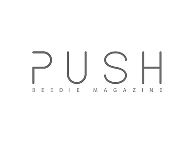 01 PUSH - Logo branding design illustration logo magazine minimal serif sfu vector