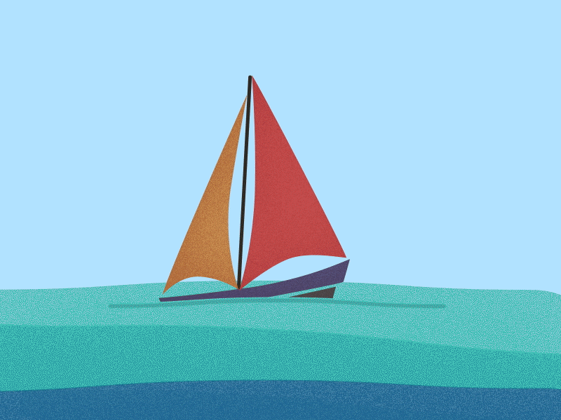 Ship 2d animation after effects animation art boat design flat illustration illustrator motion design motion graphics ocean sail sailing ship vector