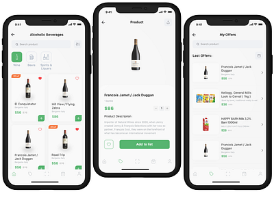 App for online supermarket. app app design application design invite like likes login page shopping shopping app supermarket typography ui ux web