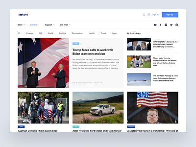 News website app art design follow hotnews invite landing like likes minimal news trend typography ui userexperience userinterface ux web website websites