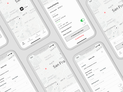 Wireframe | Parking Mobile Application app app design apple watch art design invite like minimal mobile app mobile design typography ui ux web wireframe wireframes wireframing