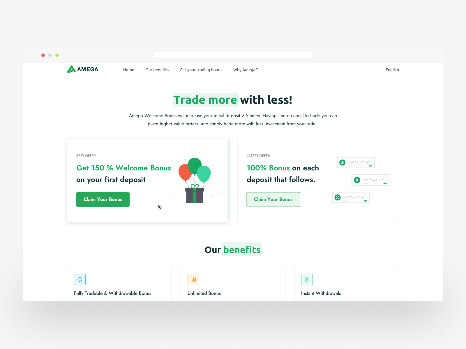 Amega | Partners Landing Page by Andrian Lavriv for Fivecube on Dribbble