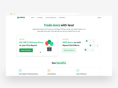 Amega | Partners Landing Page
