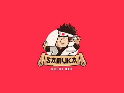 Samuka Sushi Bar illustration logo mascot character mascot design mascot logo vector
