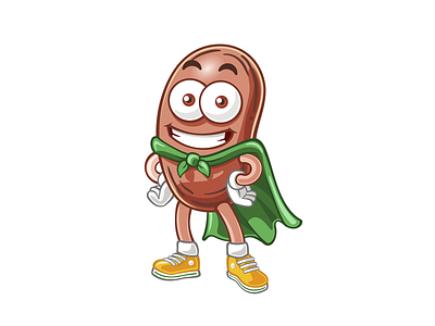 Super Beans design illustration logo mascot logo school vegetarian