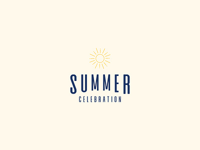 Summer Celebration Event Logo brand identity branding design event branding event design icon illustration logo summer typography