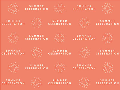 Summer Celebration brand identity design icon logo pattern