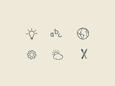 Classroom Icon Set brand identity branding design icon illustration logo
