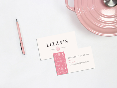 Lizzy's Sweet Treats - Brand Identity Design bakery brand identity bakery logo design business card cupcake logo icon design illustration logo pattern typography