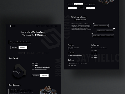 Homepage Design for a Software Company