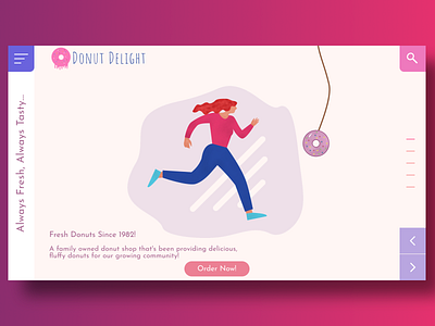 Donut Delight - Donut Shop // Web Design affinity designer creative design design figma figmadesign illustration logo typography ui ui design ux web design web development website