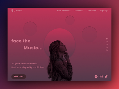 Music Streaming Website - Web Design creative design design figma figmadesign logo ui ui design ux web design web development