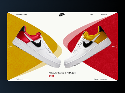 Nike Air Force Concept affinity photo branding creative design design designer figma figmadesign typography ui ui design web design