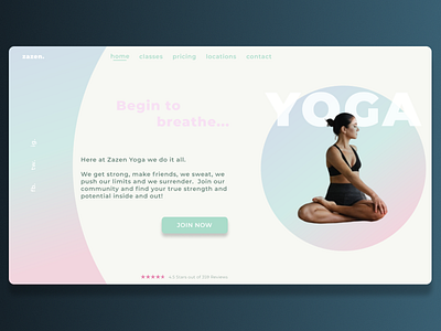 Yoga Landing Page Concept concept design creative design design designer figma figmadesign landing page design landingpage ui ui design uidesign uiux ux web design website website design yoga