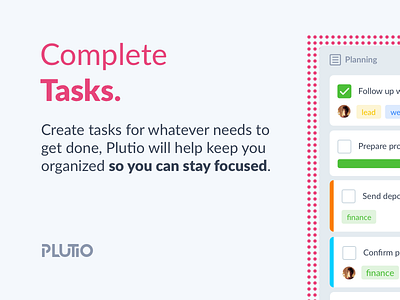 Plutio Tasks app asana basecamp cards view clean crm design flat illustration modern plutio projects tasks trello ui ui ux