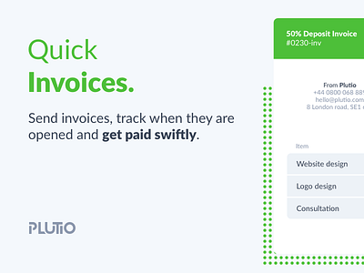 Plutio Invoices app checkout clean crm design flat illustration invoice invoice design invoice template invoicing modern payment payment app plutio projects saas