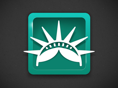 Liberty green icon liberty statue texture