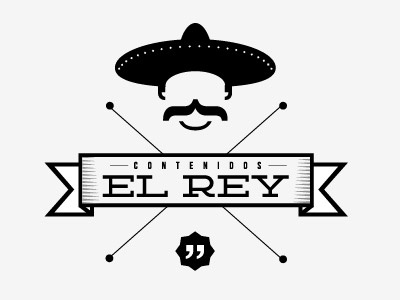 EL REY black el rey hat logo mexican mustache