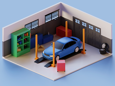 3D Repair Shop 3d 3dmodeling app blender design modeling ui