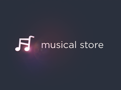Musical Store diseno diseño glare guadalajara logo logotype mexico music note shopping cart store