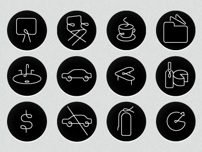 Signs icons minimal signage wayfinding